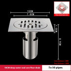 304 Stainless Steel Lockable Floor Drain – 110mm Institutional Lockable Floor Drain Richie's 10CM 50-75 tube-1