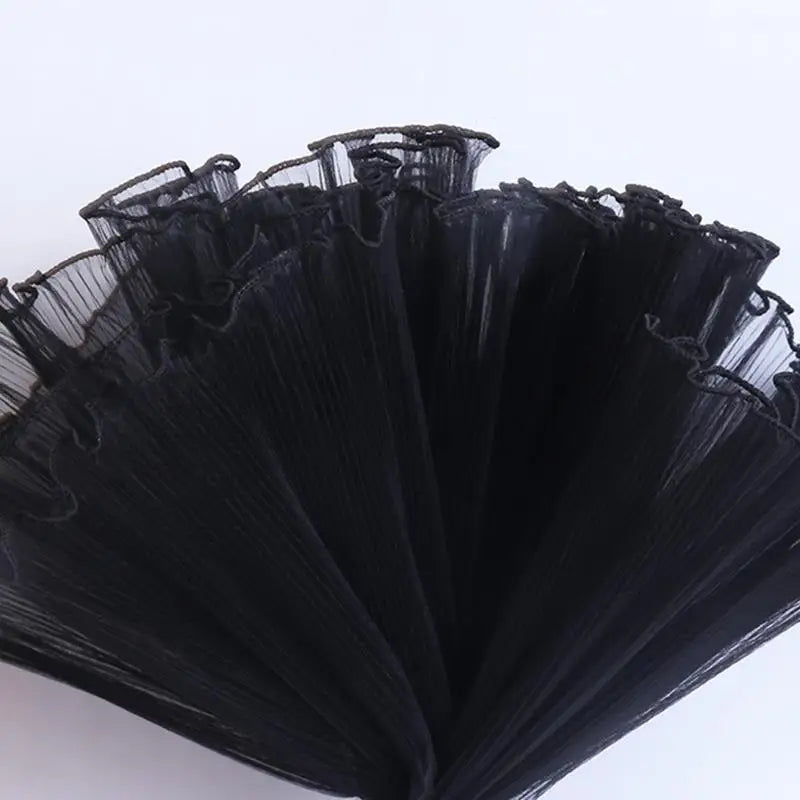 Pearl Wave Gauze Flower Wrapping Mesh 28cm x 4 Yards Floral Wrapping Mesh Richie's Pure edge black