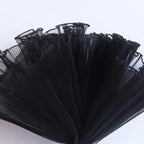 Pearl Wave Gauze Flower Wrapping Mesh 28cm x 4 Yards Floral Wrapping Mesh Richie's Pure edge black