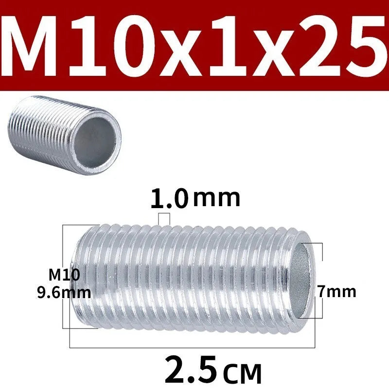 M10 Hollow Threaded Lamp Tooth Tube – Metal Lighting Hardware 10pk Lamp Mounting Hardware Richie's M10X25mm-10pcs