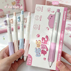 4-Pack 3D Cat Clip Telescopic Gel Pens – Black Ink & Soft Grip Novelty Gel Pens Richie's black