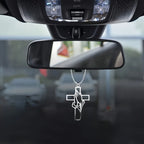Hollow Prayer Hands Cross Pendant – Car Rearview Mirror Decor Car Interior Pendant Richie's