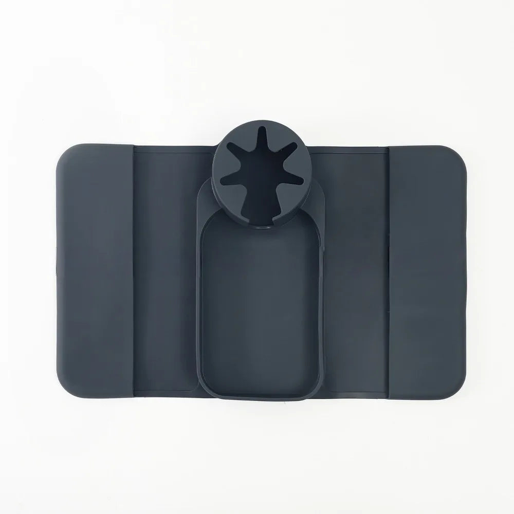 Silicone Sofa Cup Holder Non-Slip Armrest Tray with Side Pocket Sofa Armrest Tray Richie's Grey