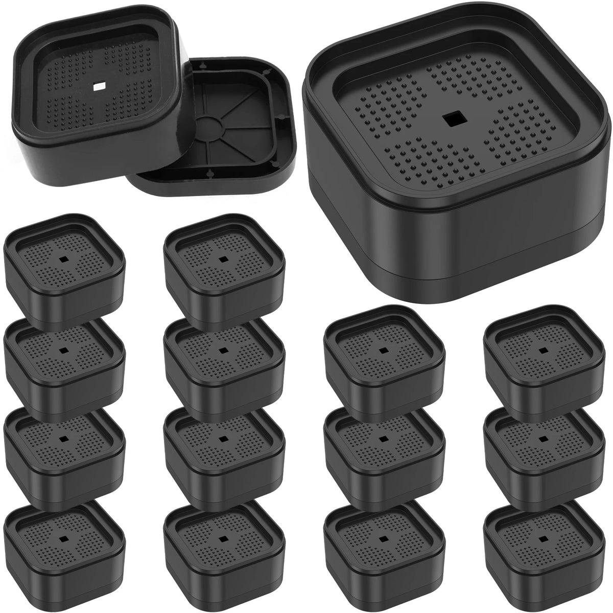 Stackable Furniture Risers – Adjustable 1" 2" 3" Bed Lift Furniture Risers Richie's 16pcs