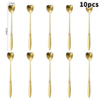 10-Piece Heart-Shaped Stainless Steel Coffee Spoon Set Coffee Spoon Set Richie's L2