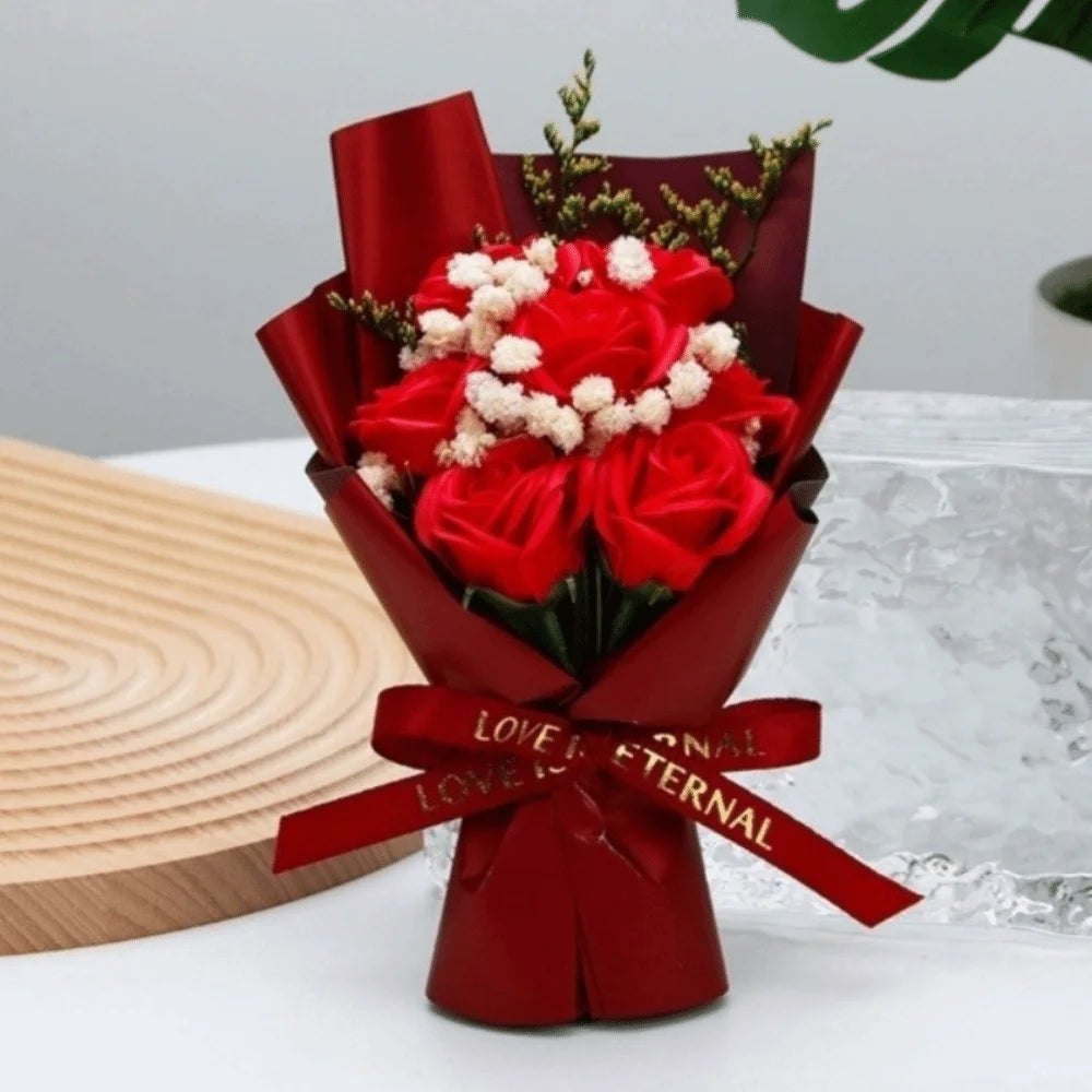7-Head Soap Flower Bouquet | Mini Table Centerpiece Gift Soap Flower Bouquet Richie's