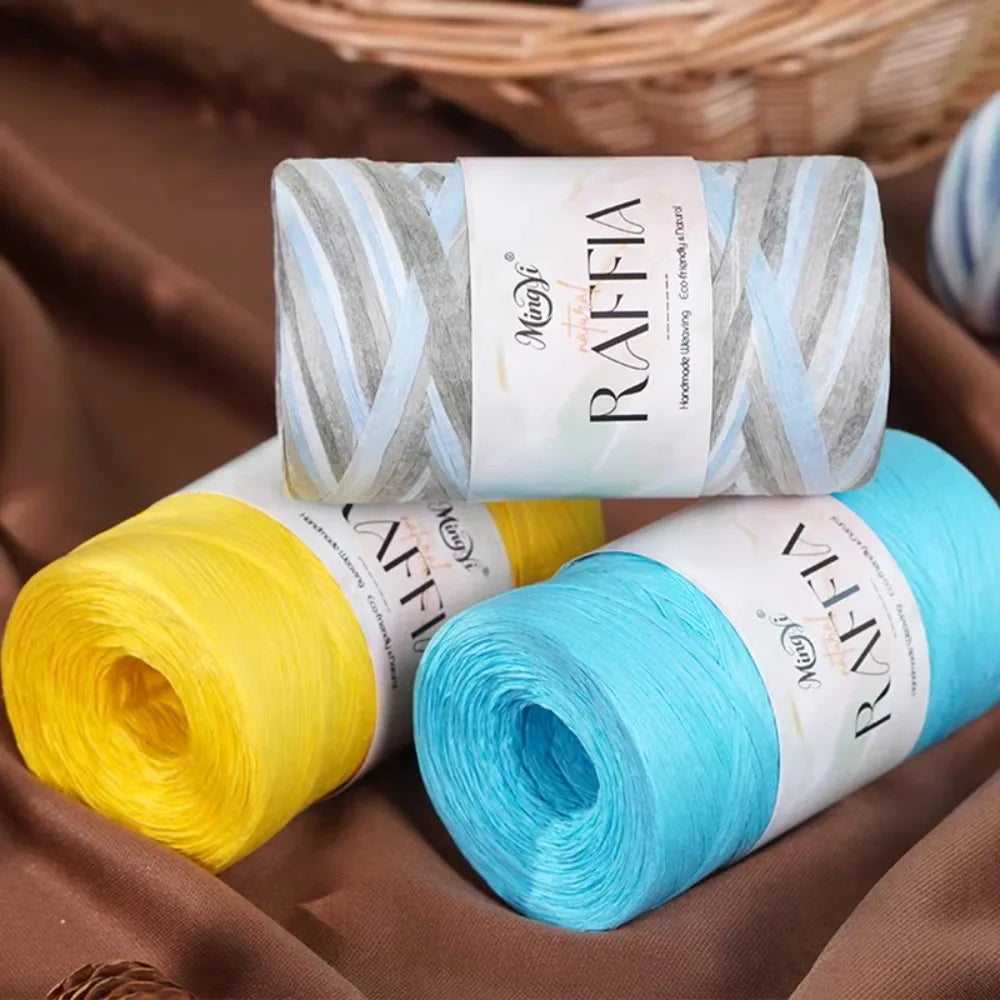 Multi-Colored Raffia Yarn 100g – DIY Knitting & Weaving Craft Raffia Craft Yarn Richie's