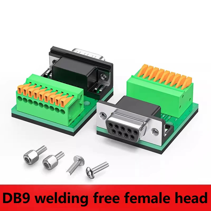Gold Plated DB9 RS232 9-Pin Solder-Free Serial Adapter Board Serial Port Adapter Richie's M9402F