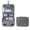 Waterproof Toiletry Bag with Hook – Travel Cosmetic Organizer Hanging Toiletry Bag Richie's DARK GRAY