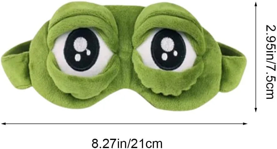 Frog Sleeping Eye Mask – Soft, Cute Travel & Nap Mask Sleep Eye Mask Richie's 1pc