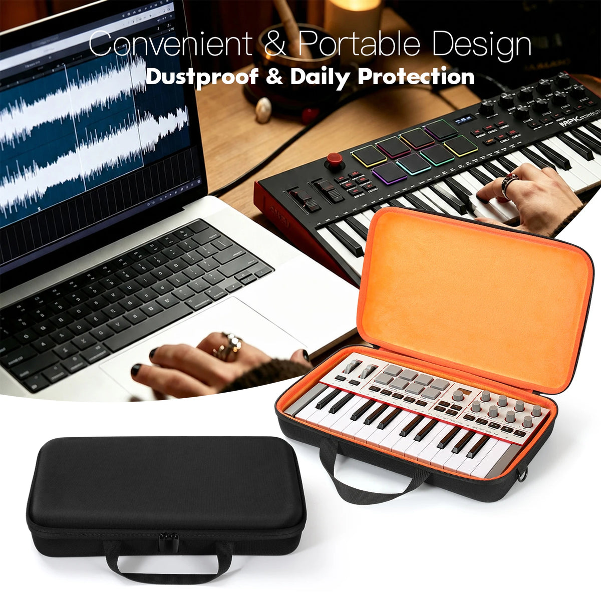 EVA Hard Case for Akai MPK Mini 4 MIDI Keyboard | Travel Bag MIDI Keyboard Case Richie's