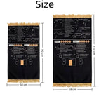 Educational Prayer Mat Foldable Bilingual Visual Guide Non-Slip Educational Prayer Mat Richie's