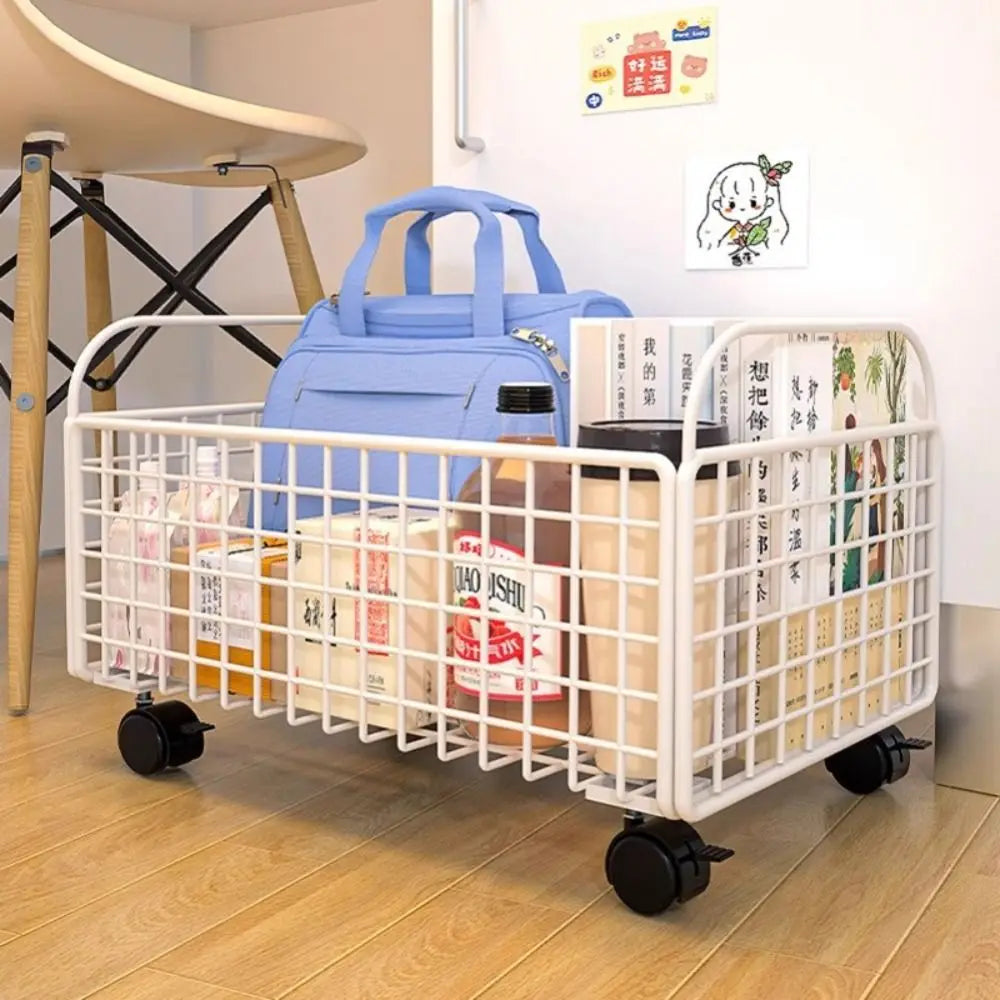 Iron Mobile Storage Box with Wheels – Rolling Desk Organizer Rolling Storage Organizer Richie's