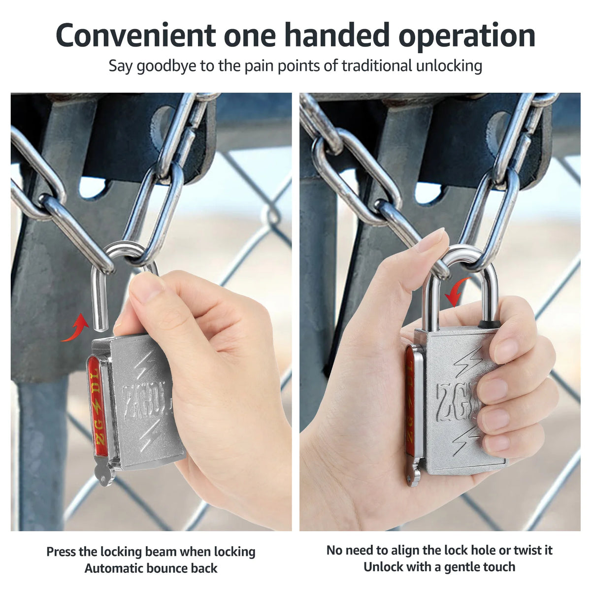 Keyless Magnetic Padlock – 304 Stainless Steel Anti-Theft Lock Magnetic Padlock Richie's