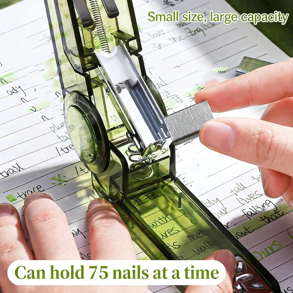 360° Rotatable Transparent Desktop Stapler, 25-Sheet Capacity Desktop Stapler Richie's