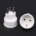 Swiss to EU French Plug Adapter 3-Pin to 2-Pin Converter – White Plug Adapter Converter Richie's Jack with lock
