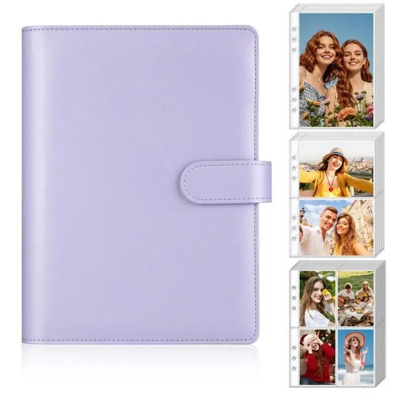 A5 Kpop Photocard Binder Album 30 Pages Loose-Leaf Holder Photocard Binder Album Richie's Purple