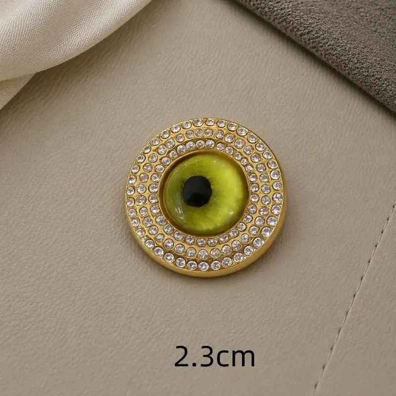 Eye-Shaped Shank Button – Creative Alloy Sweater Accessory
