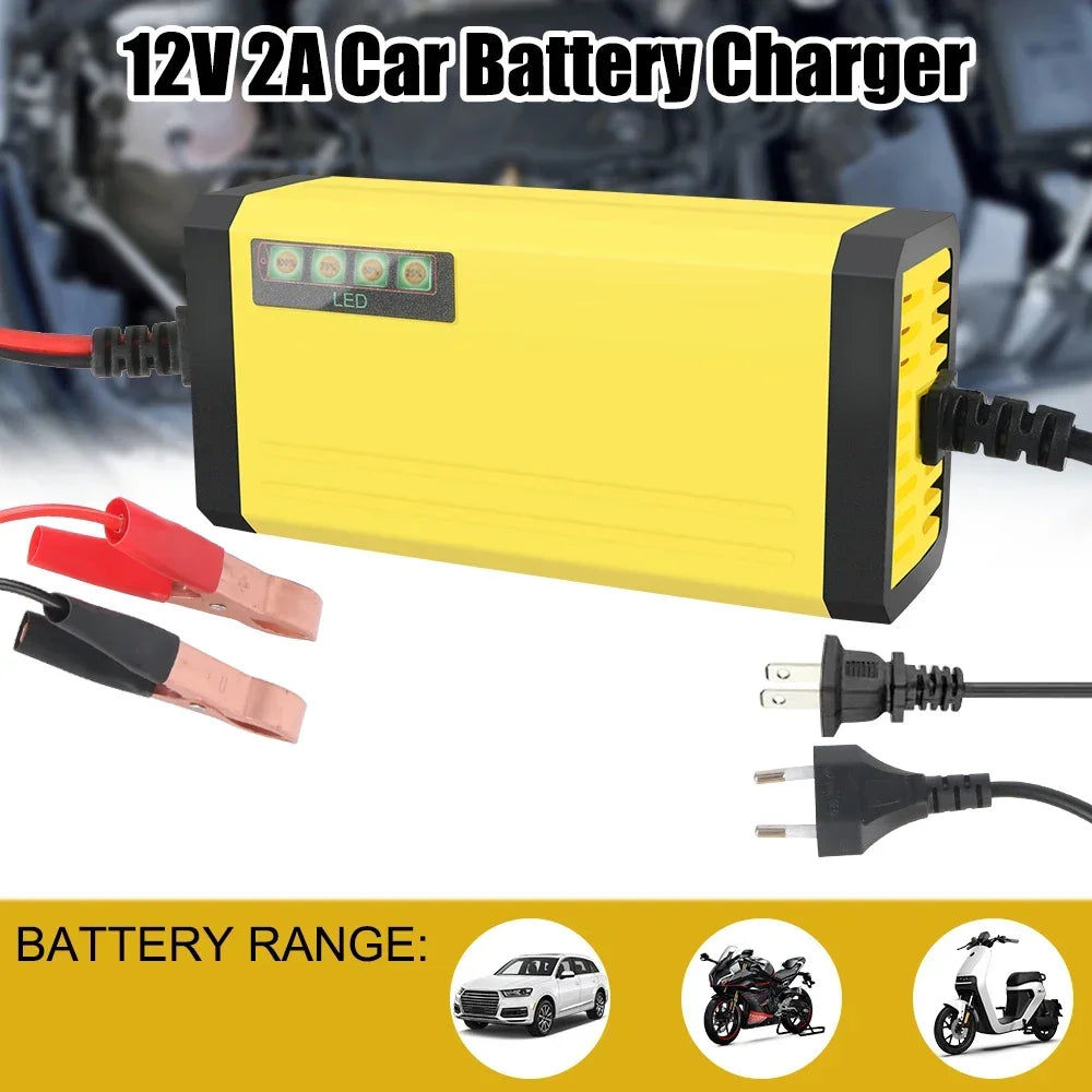 12V 2A Smart Lead Acid Battery Charger – Car & Motorcycle Battery Charger Richie's