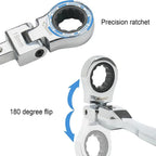 TOTNEND Ratchet Wrench Set 180° Rotatable Interchangeable Heads Ratchet Wrench Set Richie's