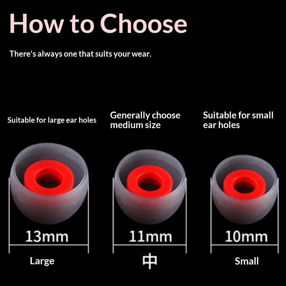 QKZ 3-Pair Silicone Memory Foam Ear Tips for KZ In-Ear Monitors Replacement Ear Tips Richie's