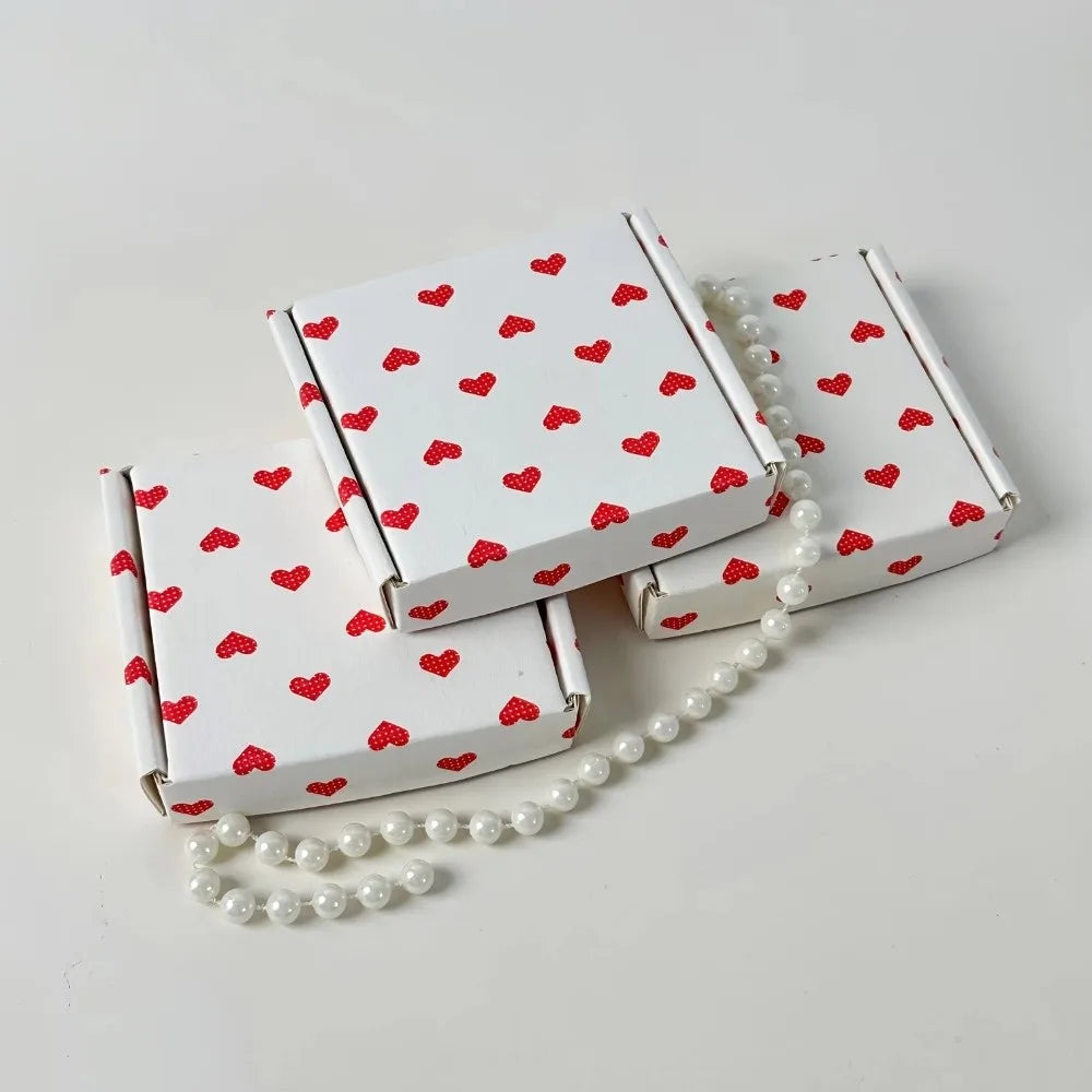 10pcs Heart Print Gift Boxes – Easy Assembly Mailer Packaging Gift Packaging Boxes Richie's