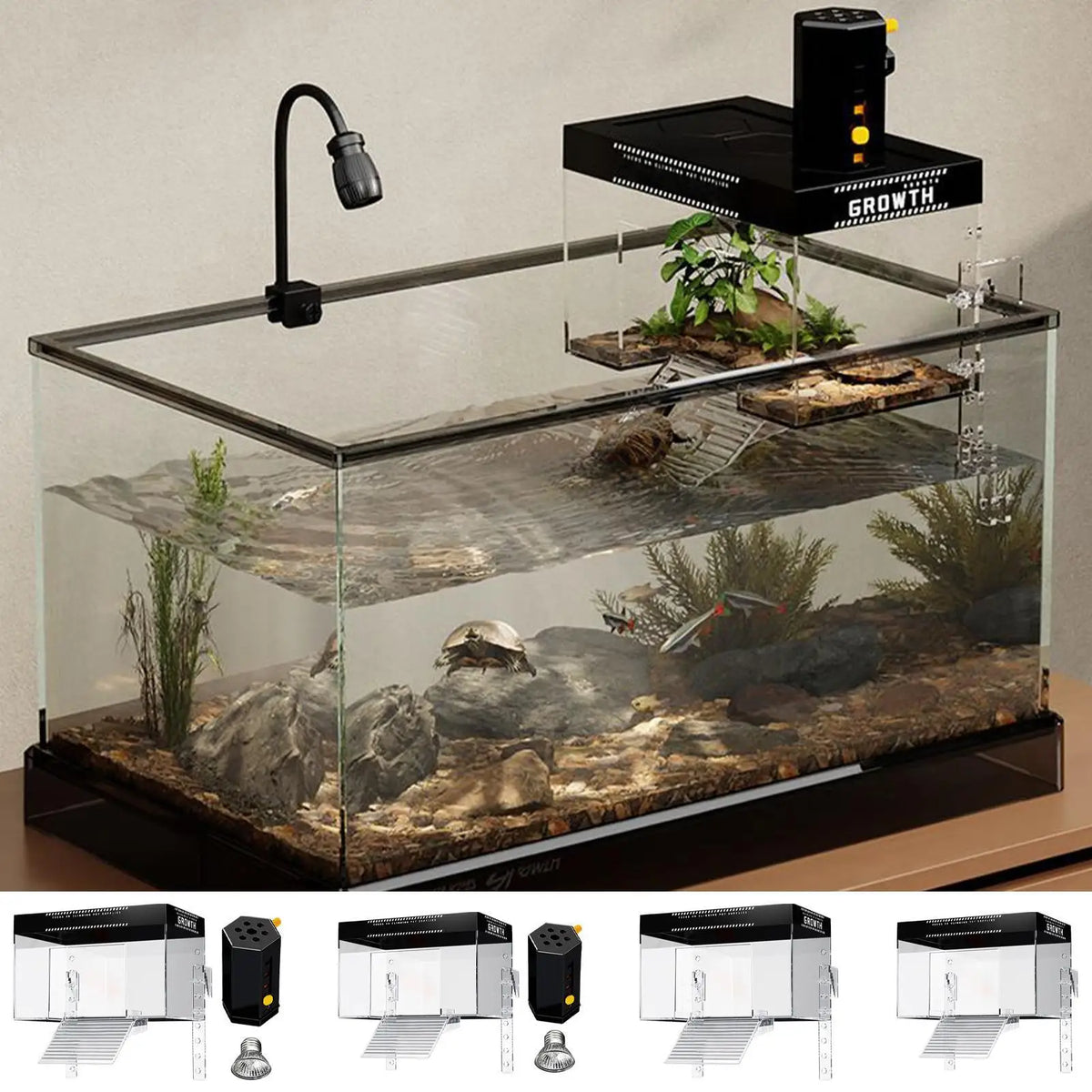 Turtle Tank Basking Dock with Anti-Slip Ramp – 2 Sizes Reptile Basking Dock Richie's