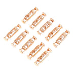 10Pcs Metal Spring Buckle Cord Lock Double Hole 26×8×5mm Cord Lock Buckle Richie's Gold