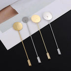 10pcs Cabochon Tray Cameo Brooch Pins Gold Silver DIY Craft Set Brooch Pin Set Richie's