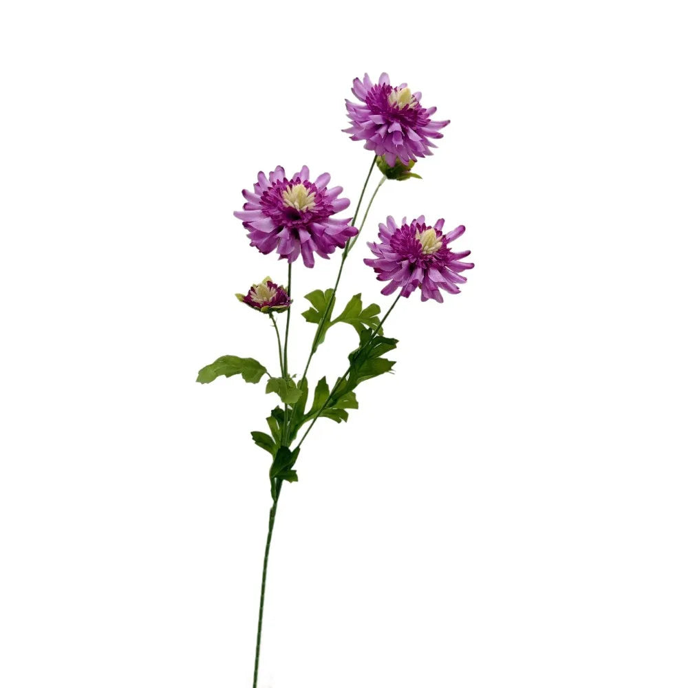 Yellow Artificial Chrysanthemum Stems – Faux Silk Flowers Artificial Flower Stems Richie's Dark Purple
