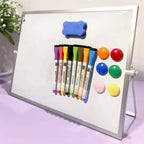 Desktop Whiteboard Set with Stand, 8 Markers, Eraser & Magnets Desktop Whiteboard Set Richie's