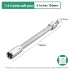 1/4" Drive Socket Extension Rod Set – 50 to 250mm Alloy Steel Socket Extension Rod Richie's Flexible 6inch150mm
