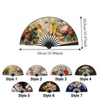 Chinese Silk Folding Fan – Handmade Floral Dance & Décor Fan Decorative Folding Fan Richie's