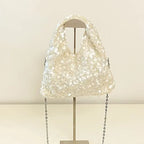 Women's Sequin Evening Shoulder Bag – Glamorous Party Clutch Evening Shoulder Bag Richie's Creamy-white