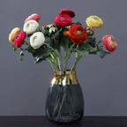 2-Head Artificial Silk Peony Flower Stem – Realistic Faux Bloom Artificial Silk Flower Richie's