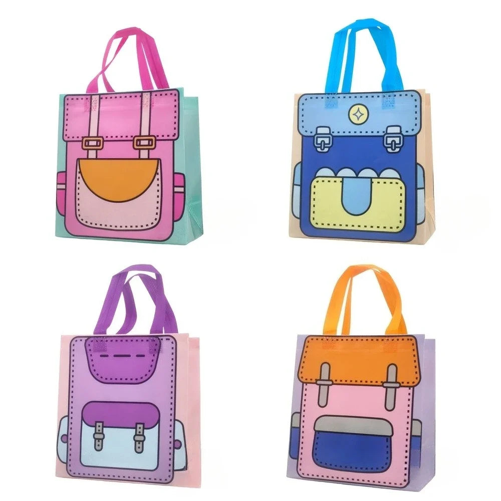 4 Pcs Cute Printed Party Tote Bags – Gifts for Any Occasion Party Gift Bag Richie's