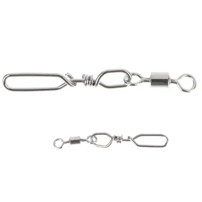 10Pcs Stainless Steel Fishing Quick Snap Speed Swivel & Guide Rings Fishing Swivel Snap Richie's