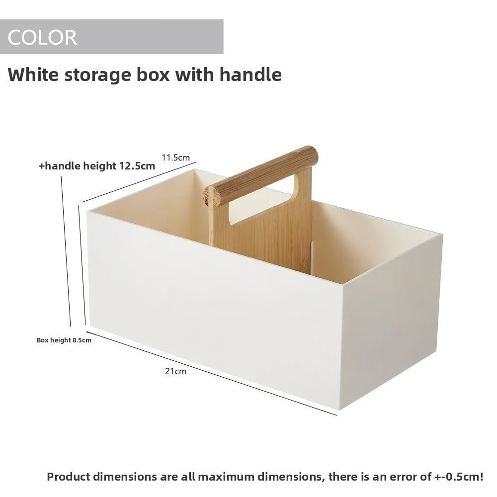 2-Grid Countertop Organizer – Remote, Cosmetics & Kitchen Box Countertop Storage Organizer Richie's Style A-White