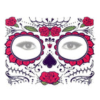 Skull Face Waterproof Temporary Tattoo Stickers – Halloween Temporary Tattoo Stickers Richie's T-006-9