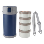 3/4 Tier Insulated Stainless Steel Thermal Lunch Box Set Thermal Lunch Box Richie's Blue 4 Tier