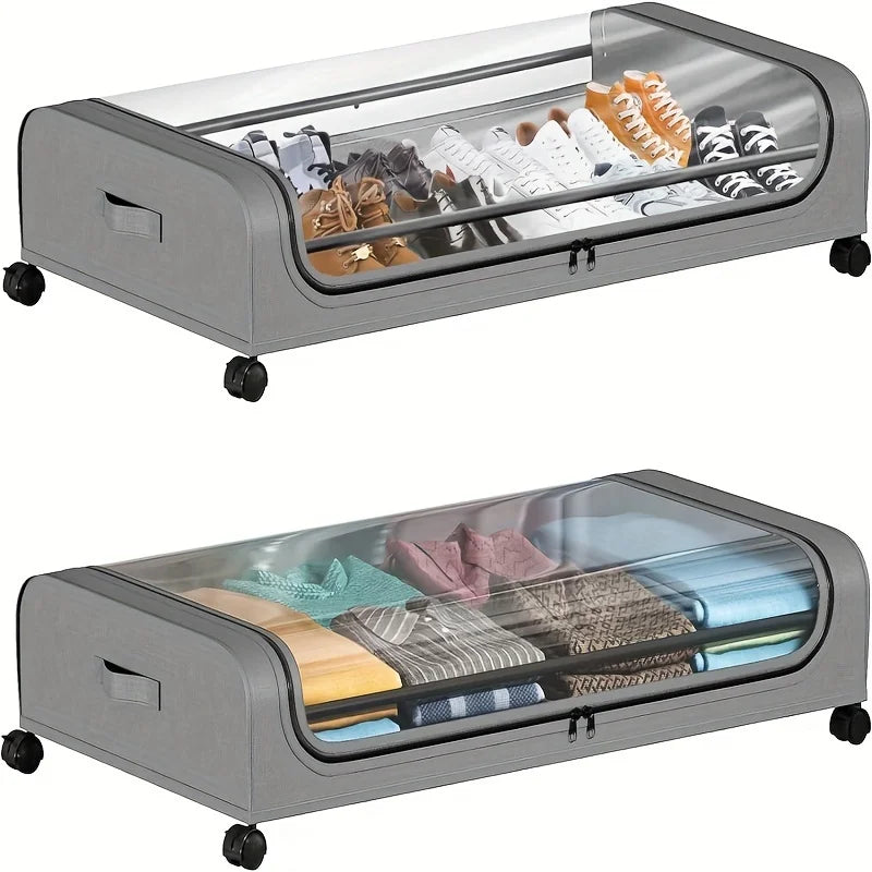 Under Bed Storage Bins with Wheels & Lid | Home Organizer Under Bed Storage Bin Richie's