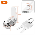 Zinc Alloy Drawer Lock with 2 Keys | 16–30mm Cabinet Lock Furniture Cabinet Lock Richie's 16mm