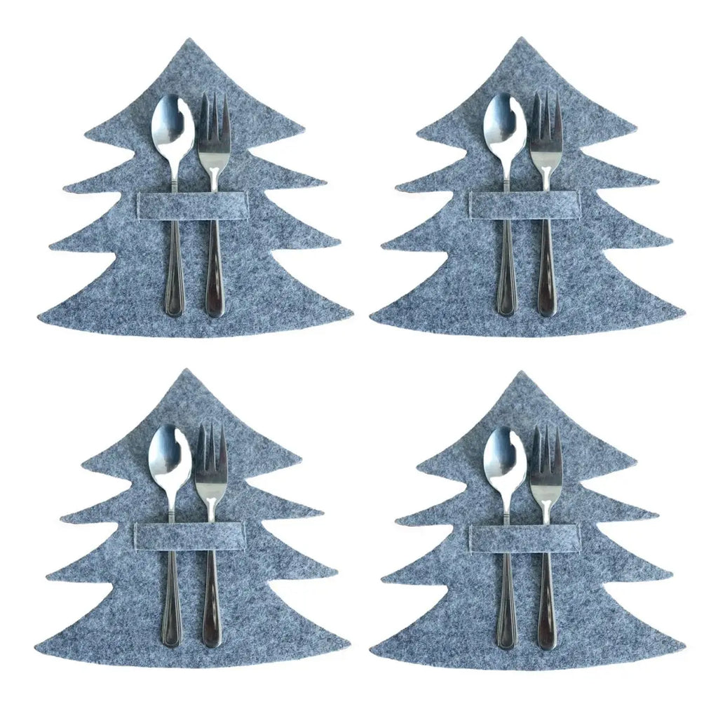 Christmas Cutlery Holder Bags | Festive Non-Woven Fabric 4 Pcs Cutlery Holder Bags Richie's 11