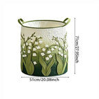 Boho Quilted Laundry Basket with Handles – Large Floral Hamper Laundry Hamper Basket Richie's