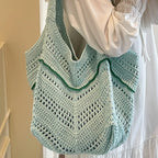 Crochet Tote Bag – Hollow Knit Women's Shoulder Handbag Crochet Tote Bag Richie's