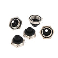 5Pcs M12 Toggle Switch Waterproof Cap Hex Metal Edge Switch Waterproof Cap Richie's Sliver Other