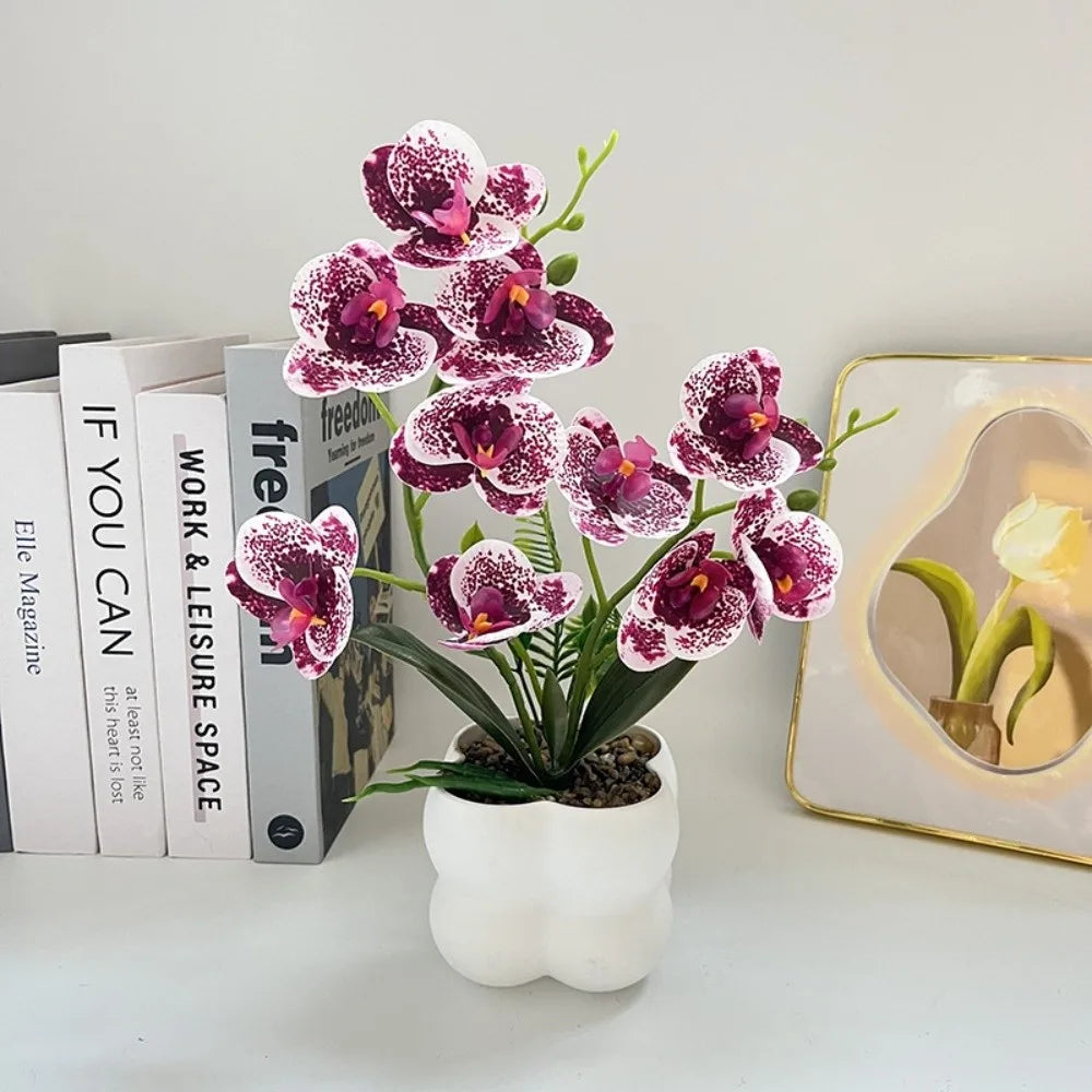 Artificial Butterfly Orchid Bonsai White Faux Flower Décor Artificial Flower Bonsai Richie's 03