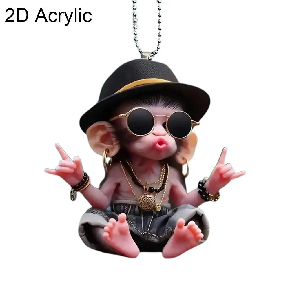 2D Acrylic Monkey Pendant – Car, Bag & Christmas Ornament Acrylic Ornament Pendant Richie's
