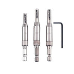 3-Pc HSS Self-Centering Hinge Drill Bit Set 7/64 9/64 11/64 Hinge Drill Bit Set Richie's Silver