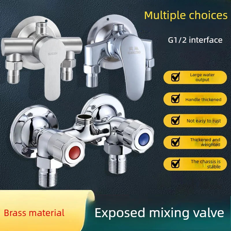 Triangle Shower Mixing Valve Faucet – Hot & Cold Control Shower Mixing Valve Richie's